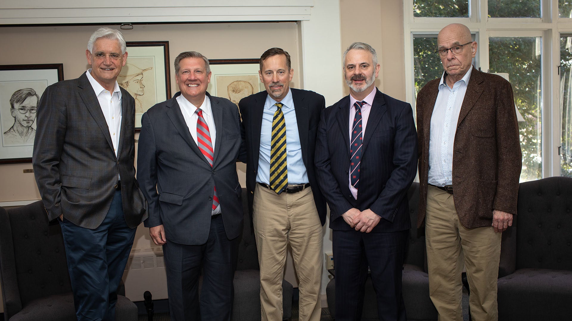 image of Bruce Stillman, John Prufeta, David Tuveson, John Moses, and Barry Sharpless