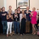 image of CSHL employees with Pennys Flight Foundation individuals at Cold Spring Harbor Laboratory