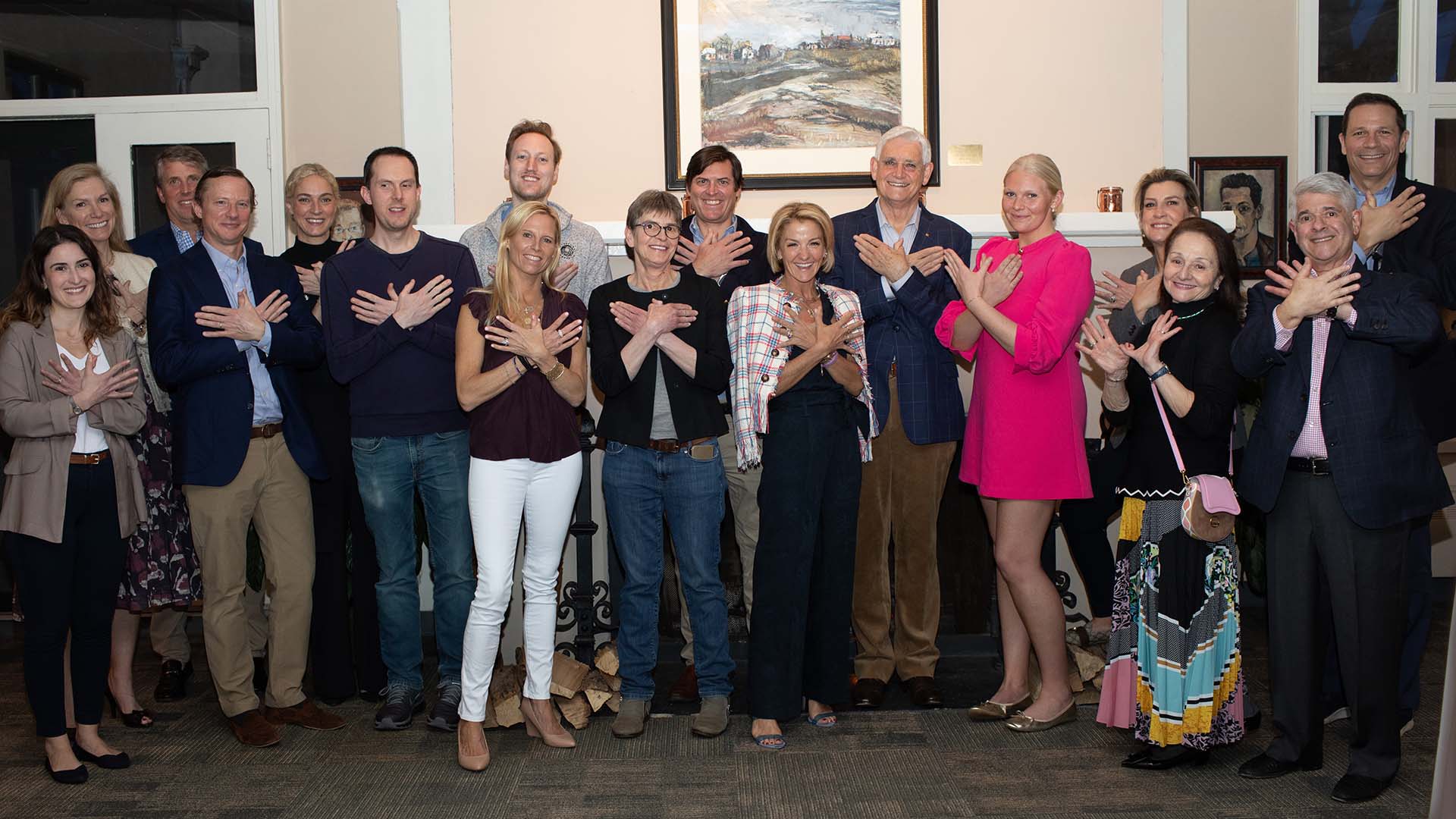 image of CSHL employees with Pennys Flight Foundation individuals at Cold Spring Harbor Laboratory