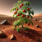 image of a tomato plant on an alien planet