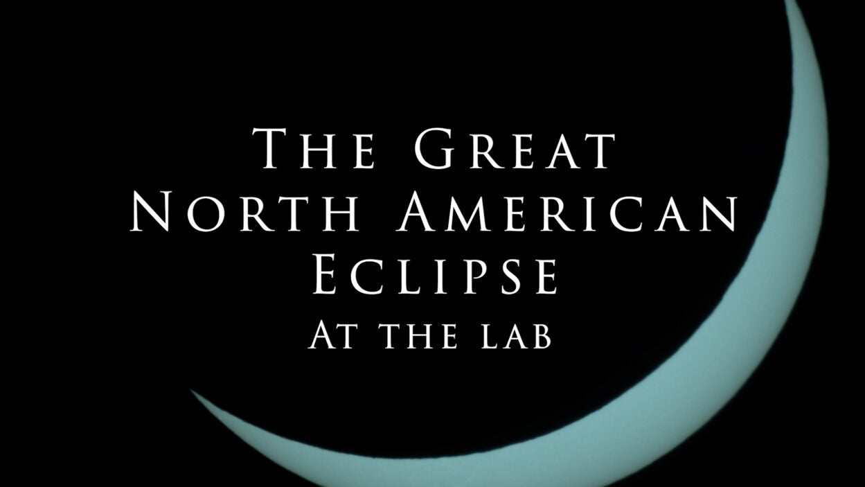 image of the video slide for The Great North American Eclipse at the lab