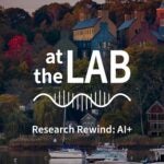 image of video slide for At the Lab podcast on AI