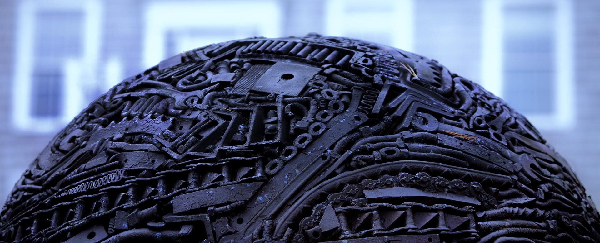 image of nuts and bolts sphere sculpture