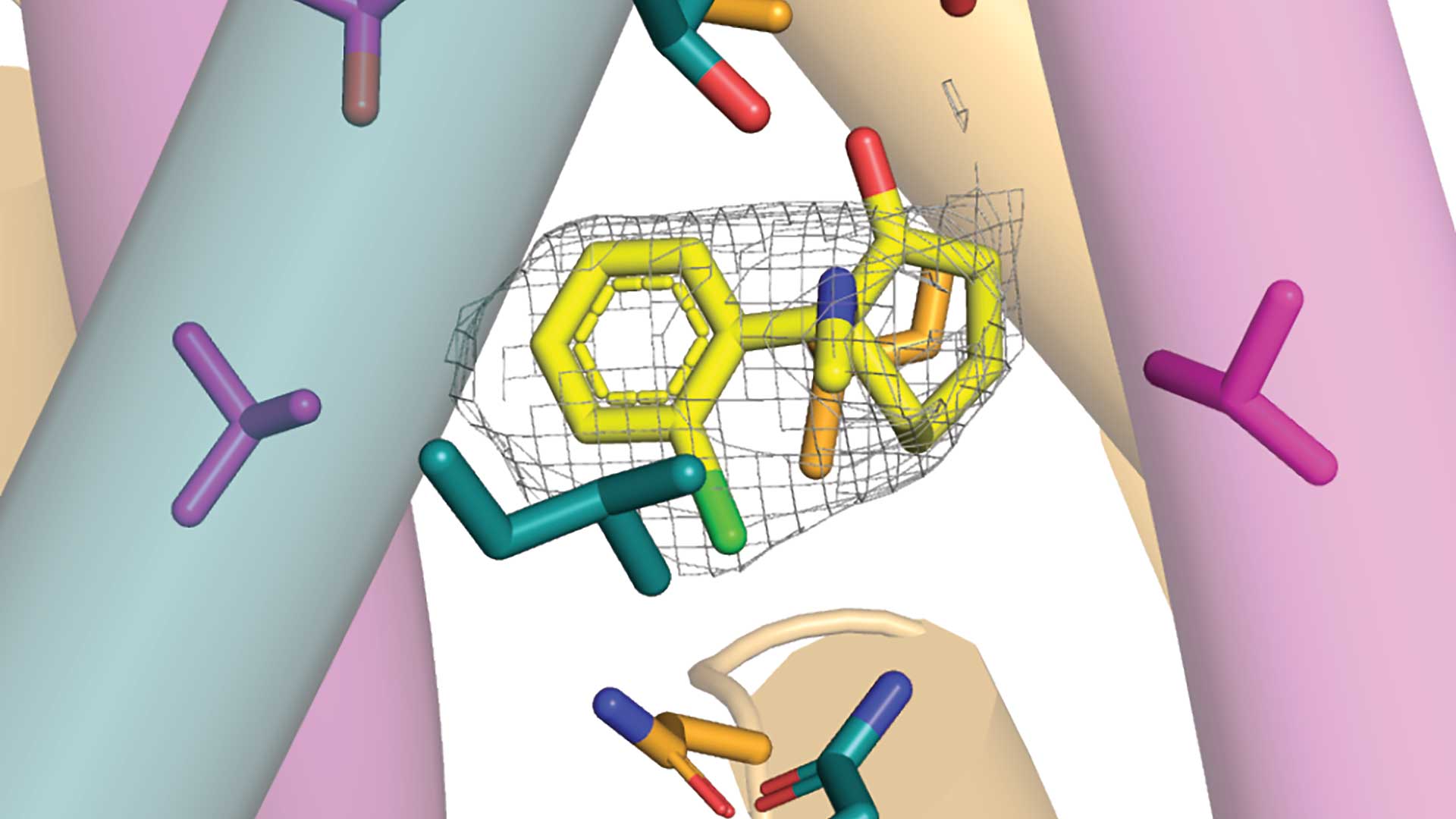 image of ketamine chemical molecules