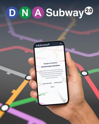 Image of DNA Subway 2.0 app on a smart phone